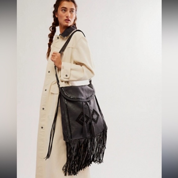 RARE Free People Nightshade Messenger Bag - Picture 2 of 6